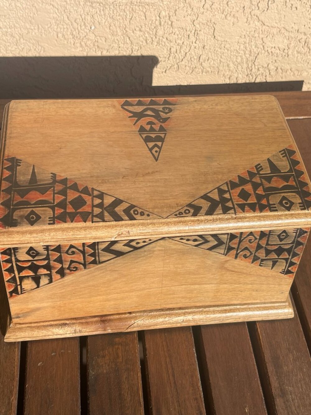Indigenous Pacific Northwest Wood Handpainted Jewelry Box